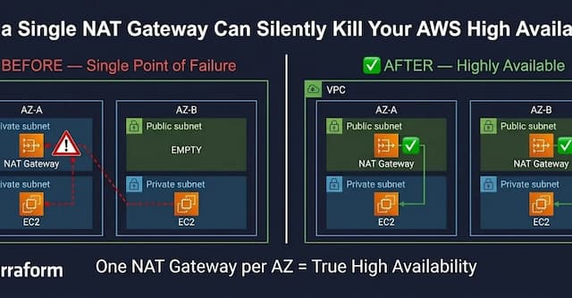 How a Single NAT Gateway Can Silently Kill Your AWS High Availability