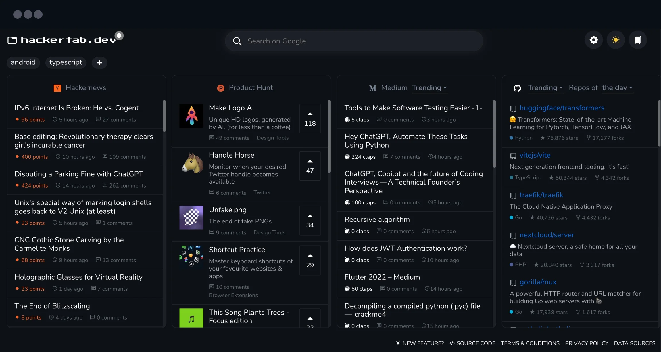 Hackertab